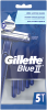 Жиллетт   Одноразовый  станок  BLUE II   (5 шт)  *12*24